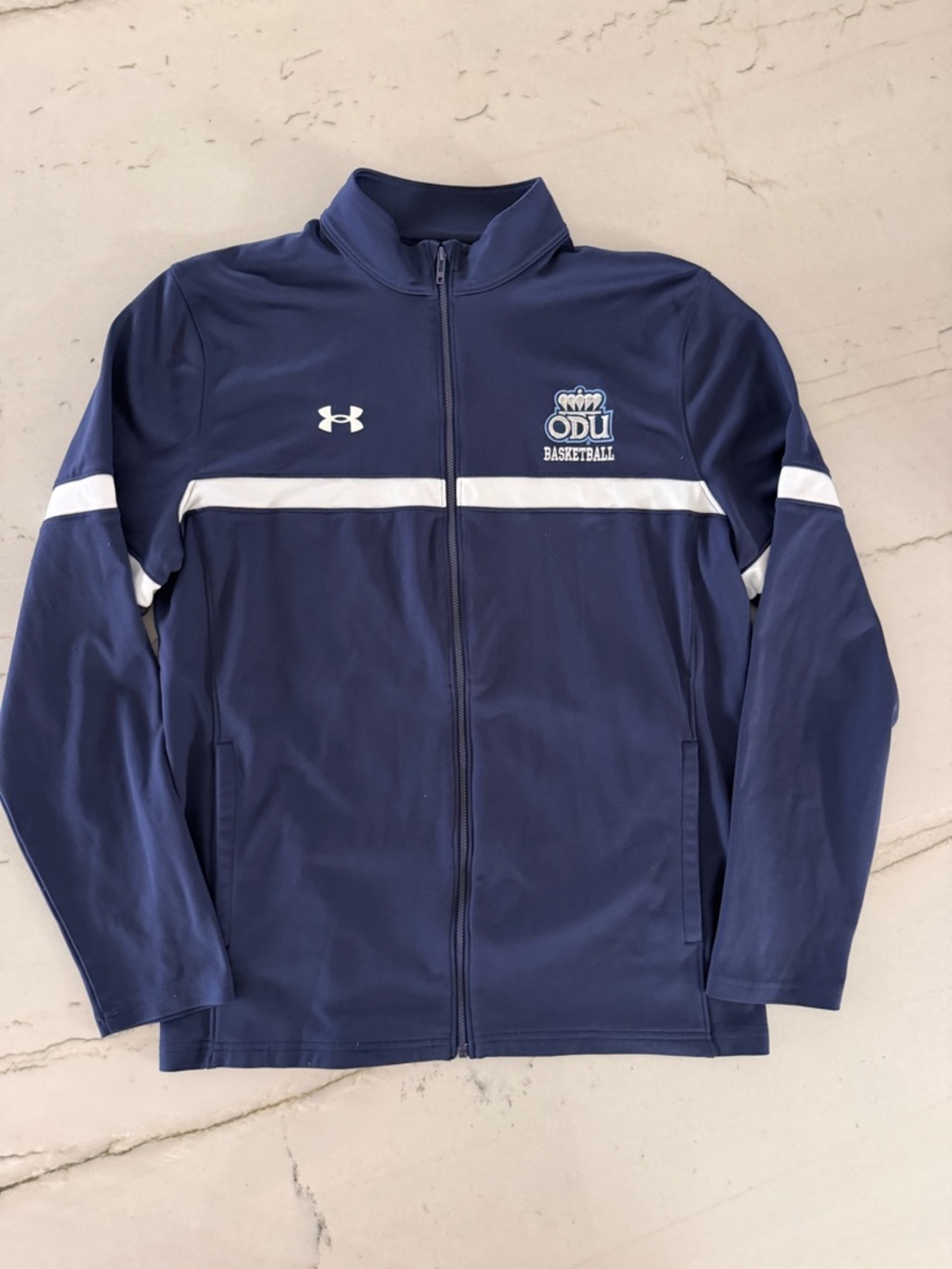 Blue Under Armour ODU Old Dominion Monarchs Basketball Jacket Team issued Mens L
